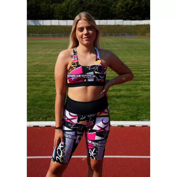  Sutien sport premium pentru femei ALTISPORT VOJ/ALW041POD01 NEGRU 