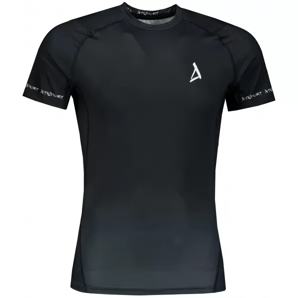  Tricou de compresie funcțional premium cu mâneci scurte pentru bărbați ALTISPORT VOJ/ALM000TR04 NEGRU 