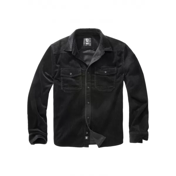  Cămaşă BRANDIT CORDUROY CLASSIC BD4035 NEGRU 
