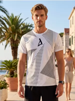Tricou funcțional premium pentru bărbați ALTISPORT VOJ/ALM044TR01 ALB