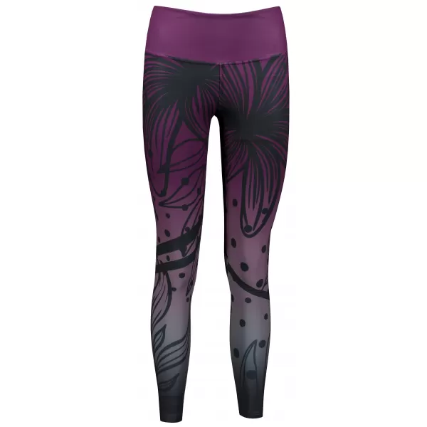  Jambiere funcționale lungi premium de damă ALTISPORT VOJ/ALW045LEG01 VIOLET/NEGRU 