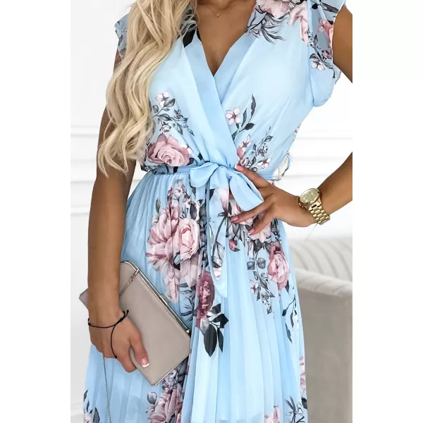  Rochie NUMOCO 464-1 ALBASTRU 