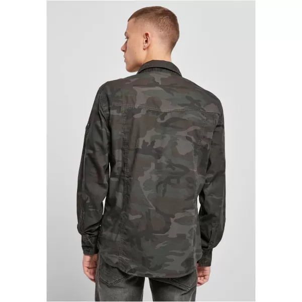  Cămaşă BRANDIT SLIM WORKER BD4005 CAMO DE MĂSLINE 