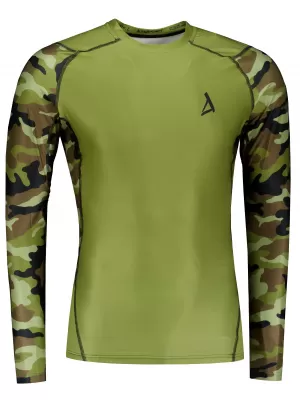 Compresia funcțională a bărbaților T -thirt premium ALTISPORT VOJ/ALM038TR03 GREEN/KAKI