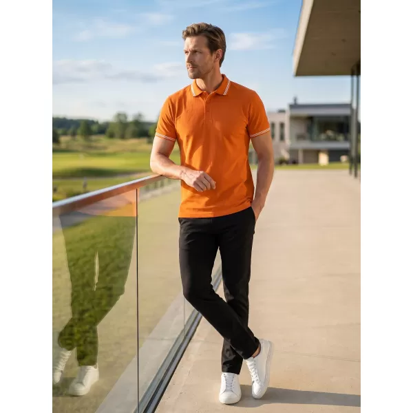  Tricou pentru bărbați cu guler ALTISPORT NoPrint NP/ALM912 PORTOCALE 