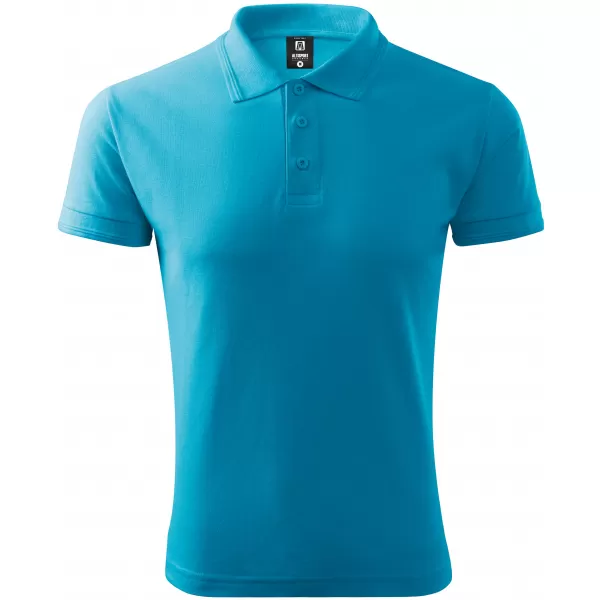  Tricou pentru bărbați cu guler ALTISPORT NoPrint NP/ALM302 TURCOAZ 