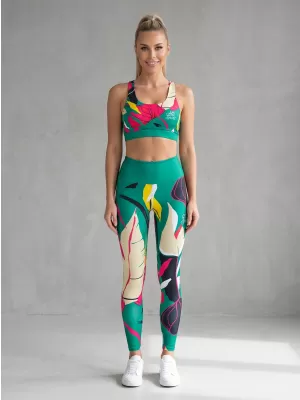 Jambiere funcționale lungi premium de damă ALTISPORT VOJ/ALW042LEG01 VERDE