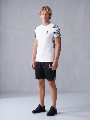 Tricou de compresie funcțional premium cu mâneci scurte pentru bărbați ALTISPORT VOJ/ALM039TR04 ALB