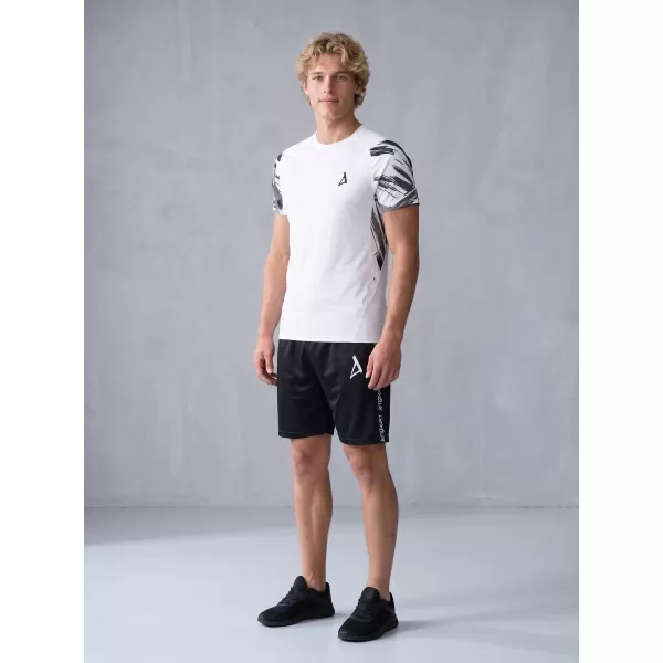  Tricou de compresie funcțional premium cu mâneci scurte pentru bărbați ALTISPORT VOJ/ALM039TR04 ALB 