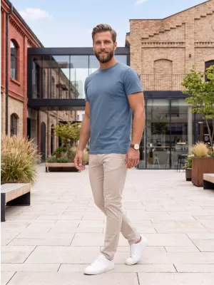 Tricou pentru bărbați ALTISPORT NoPrint NP/ALM921 DENIM