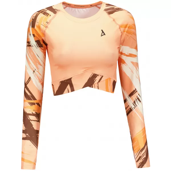  Crop top funcțional premium pentru femei, cu mâneci lungi ALTISPORT VOJ/ALW039TR04 PORTOCALE 