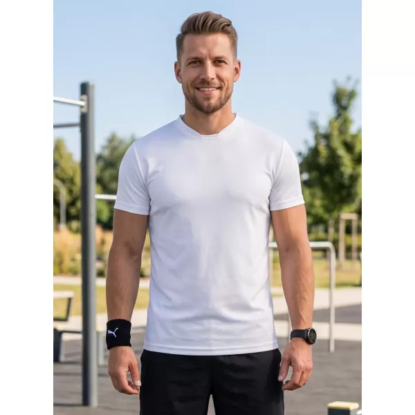  Tricou funcțional pentru bărbați ALTISPORT NoPrint NP/ALM421 ALB 