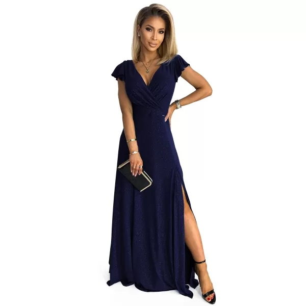  Rochie NUMOCO CRYSTAL 411-3 ALBASTRU ÎNCHIS 
