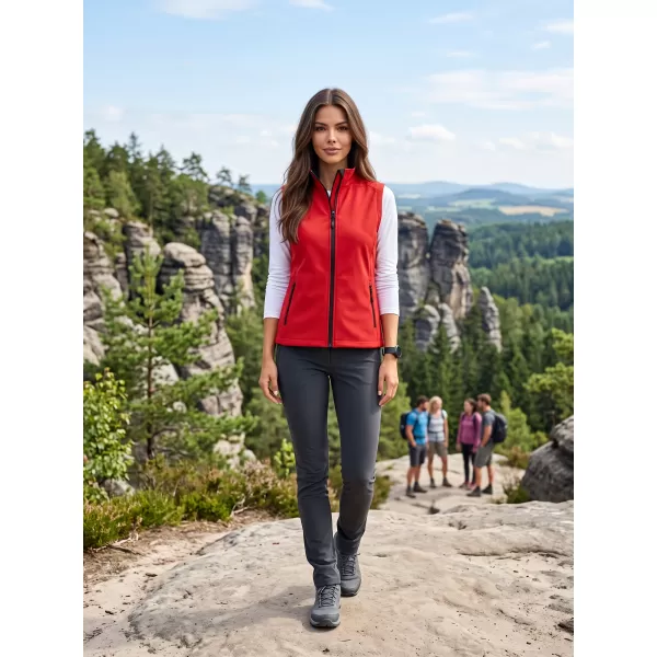  Vesta softshell dama ALTISPORT NoPrint NP/ALW7211NJ ROȘU/NEGRU 