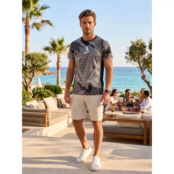  Tricou funcțional premium pentru bărbați ALTISPORT VOJ/ALM044TR01 ALB-NEGRU 