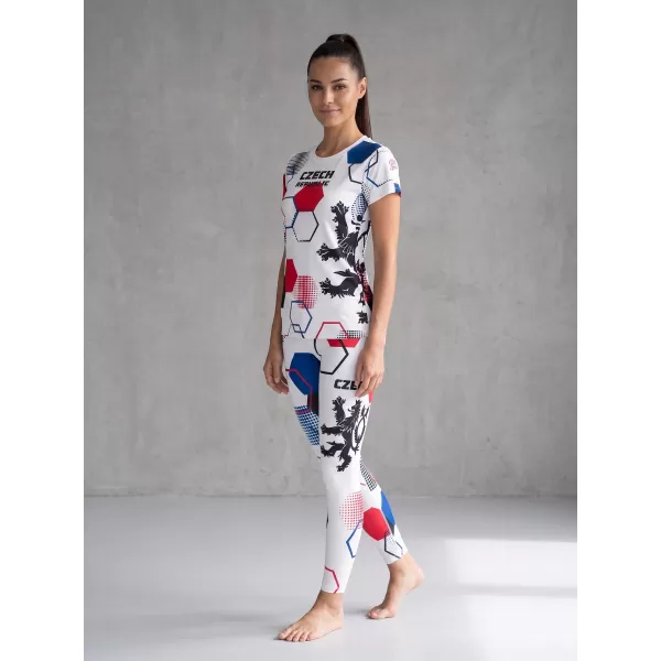  Jambiere funcționale lungi premium de damă ALTISPORT VOJ/ALW036LEG01 HEXA ALB 