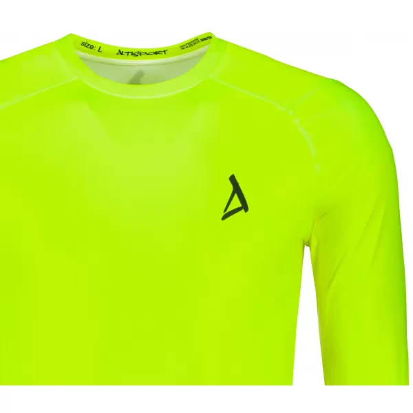  Tricou de compresie funcțional premium pentru bărbați ALTISPORT VOJ/ALM000TR03 GALBEN NEON 
