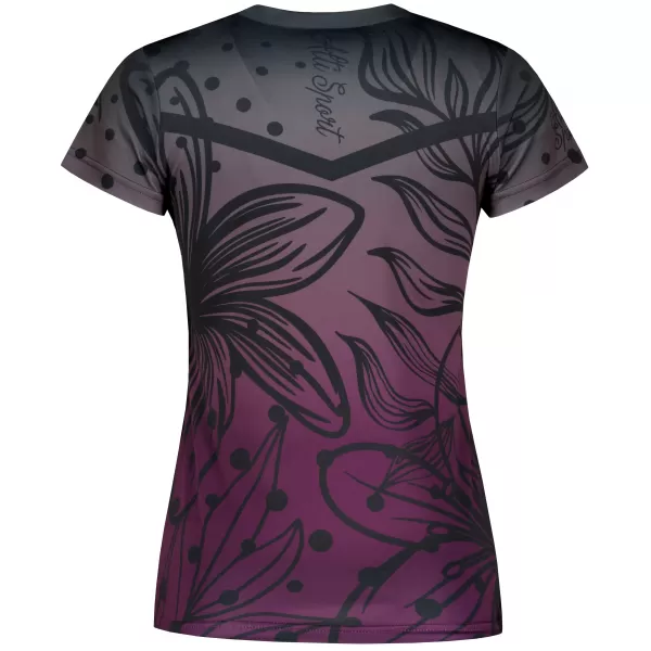  Tricou funcțional premium pentru femei ALTISPORT VOJ/ALW045TR01 VIOLET/NEGRU 