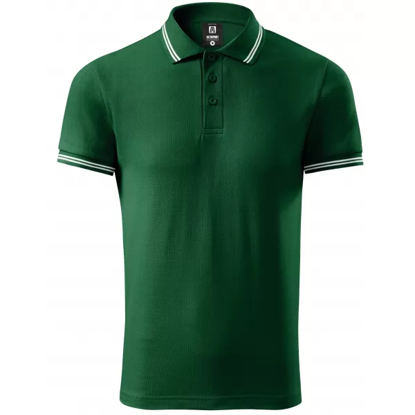  Tricou pentru bărbați cu guler ALTISPORT NoPrint NP/ALM912 VERDE INCHIS 