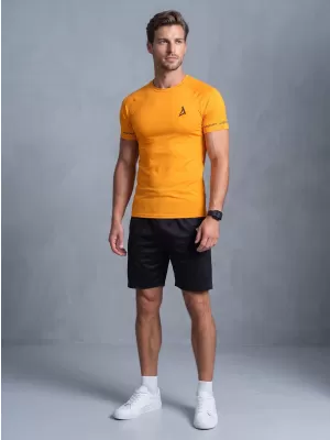 Tricou de compresie funcțional premium cu mâneci scurte pentru bărbați ALTISPORT VOJ/ALM000TR04 PORTOCALE