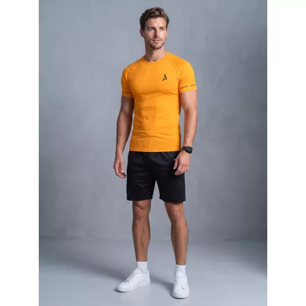 Tricou de compresie funcțional premium cu mâneci scurte pentru bărbați ALTISPORT VOJ/ALM000TR04 PORTOCALE 