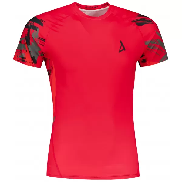  Tricou de compresie funcțional premium cu mâneci scurte pentru bărbați ALTISPORT VOJ/ALM039TR04 ROȘU 