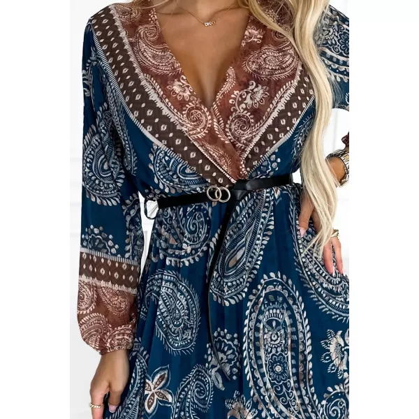  Rochie NUMOCO 510-1 ALBASTRU 