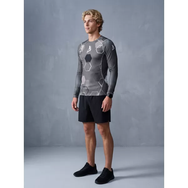 Tricou de compresie funcțional premium pentru bărbați ALTISPORT VOJ/ALM037TR03 GRI 