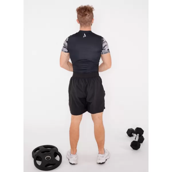 Tricou de compresie funcțional premium cu mâneci scurte pentru bărbați ALTISPORT VOJ/ALM038TR04 GRI 