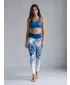 Jambiere funcționale lungi premium de damă ALTISPORT VOJ/ALW045LEG01 BLEUMARIN/ALB