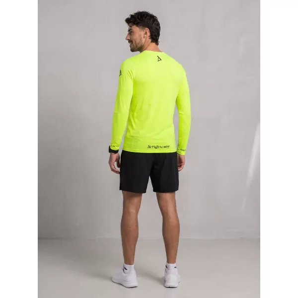  Tricou de compresie funcțional premium pentru bărbați ALTISPORT VOJ/ALM000TR03 GALBEN NEON 