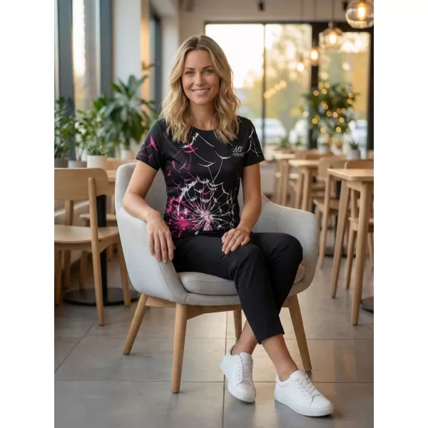  Tricou funcțional premium pentru femei ALTISPORT VOJ/ALW035TR01 NEGRU/TURCOAZ 