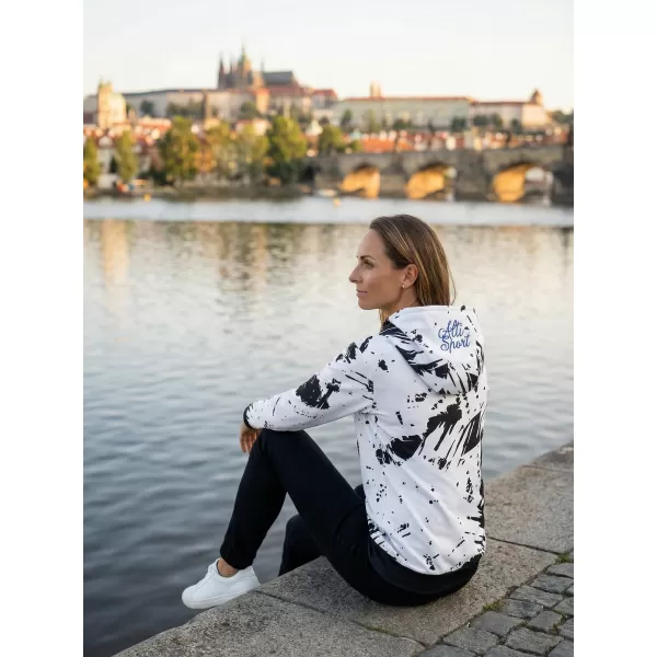  Hanorac funcțional premium pentru femei ALTISPORT VOJ/ALW036MI01 ALB ABSTRACTIE 