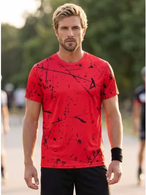 Tricou funcțional premium pentru bărbați ALTISPORT VOJ/ALM034TR01 ROȘU