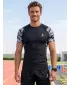 Tricou de compresie funcțional premium cu mâneci scurte pentru bărbați ALTISPORT VOJ/ALM038TR04 GRI