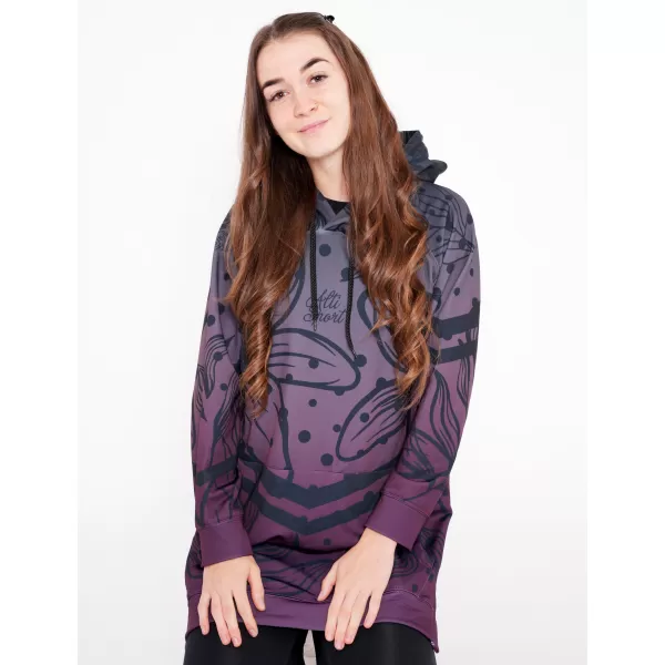  Hanorac funcțional premium pentru femei ALTISPORT VOJ/ALW045MI03 VIOLET/NEGRU 