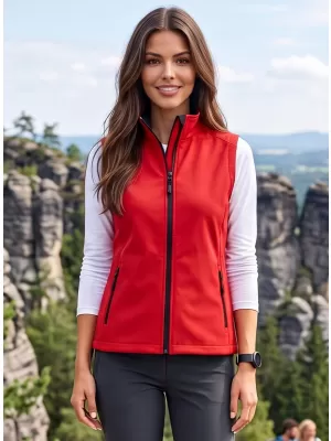 Vesta softshell dama ALTISPORT NoPrint NP/ALW7211NJ ROȘU/NEGRU