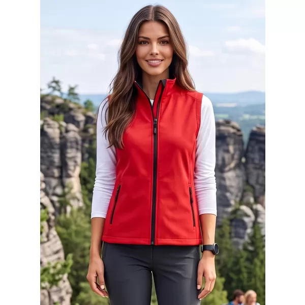  Vesta softshell dama ALTISPORT NoPrint NP/ALW7211NJ ROȘU/NEGRU 