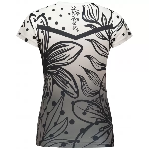  Tricou funcțional premium pentru femei ALTISPORT VOJ/ALW045TR01 ALB-NEGRU 