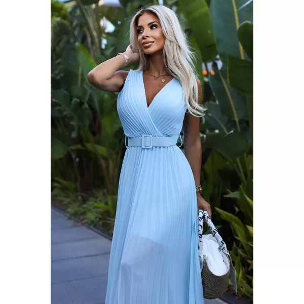  Rochie NUMOCO 546-2 ALBASTRU 