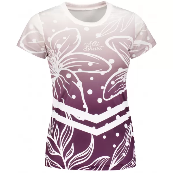  Tricou funcțional premium pentru femei ALTISPORT VOJ/ALW045TR01 VIOLET/ALB 