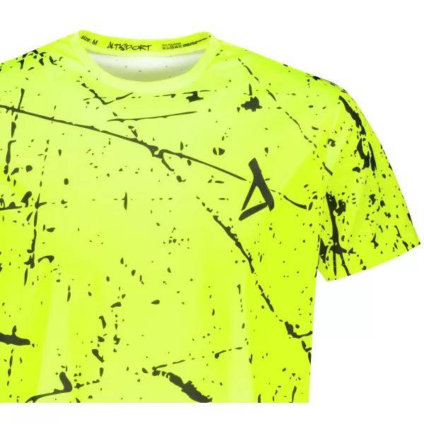  Tricou funcțional premium pentru bărbați ALTISPORT VOJ/ALM034TR01 GALBEN NEON 
