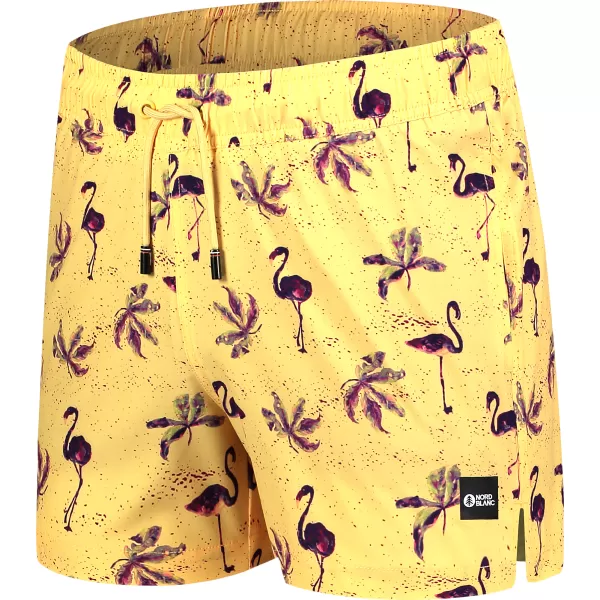  Pantaloni scurți de înot pentru bărbați NORDBLANC RAINFOREST NBSPM8019 CHIHLIMBAR 