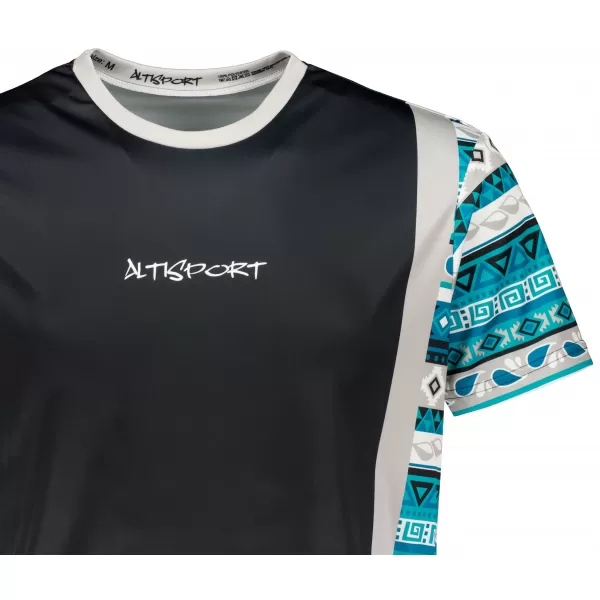  Tricou funcțional premium pentru bărbați ALTISPORT VOJ/ALM043TR01 NEGRU ȘI ALBASTRU 