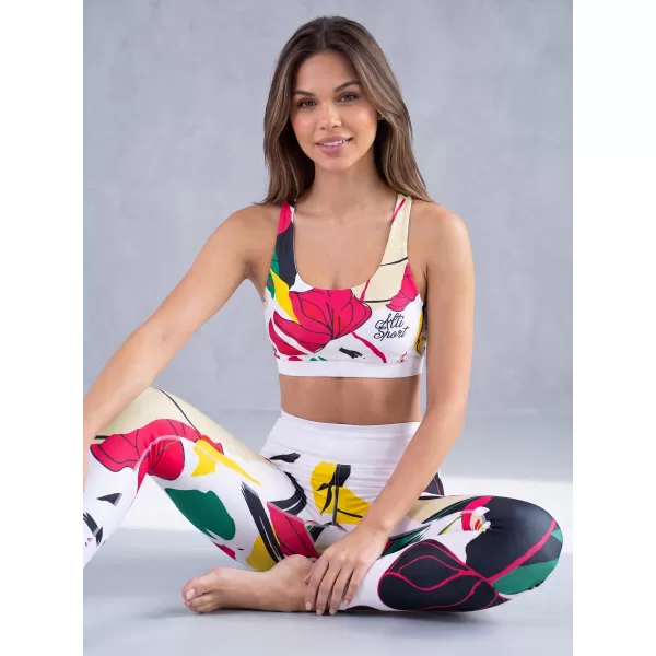  Sutien sport premium pentru femei ALTISPORT VOJ/ALW042POD01 ALB 