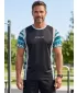 Tricou funcțional premium pentru bărbați ALTISPORT VOJ/ALM043TR01 NEGRU ȘI ALBASTRU
