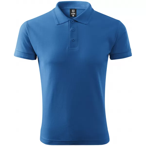  Tricou pentru bărbați cu guler ALTISPORT NoPrint NP/ALM302 ALBASTRU AZUR 