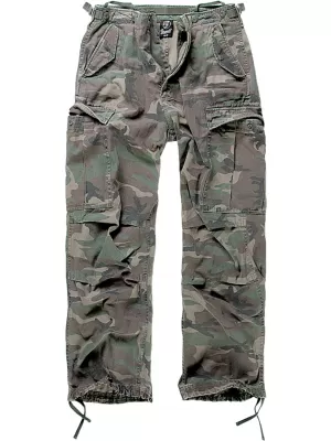 Pantaloni BRANDIT M-65 VINTAGE BD1001 CAMO DE MĂSLINE