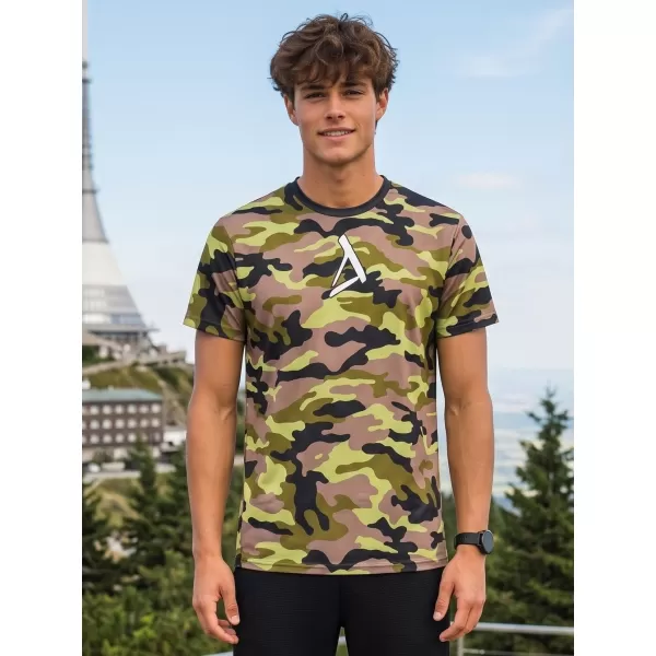  Tricou funcțional premium pentru bărbați ALTISPORT VOJ/ALM038TR01 NEGRU ȘI VERDE 