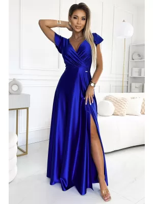 Rochie NUMOCO CRYSTAL 411-11 ALBASTRU